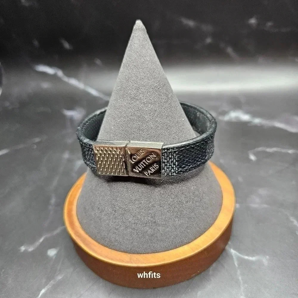 Louis Vuitton Damier Graphite Bracelet with dust bag
